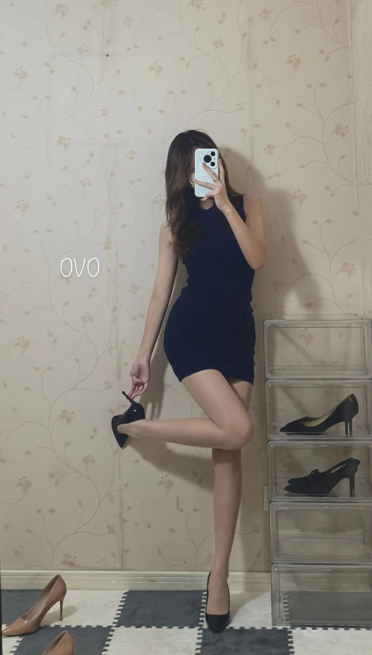 纯棉原味丝袜搭女仆装显腿型