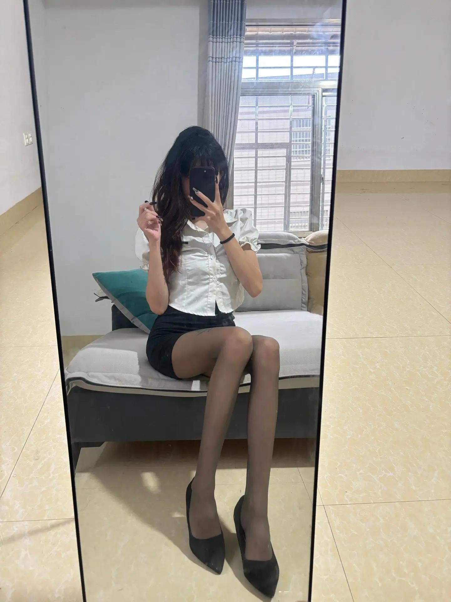 纯欲风黑色连裤袜