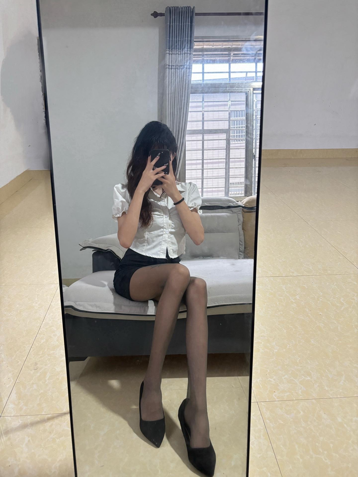 纯欲风黑色连裤袜